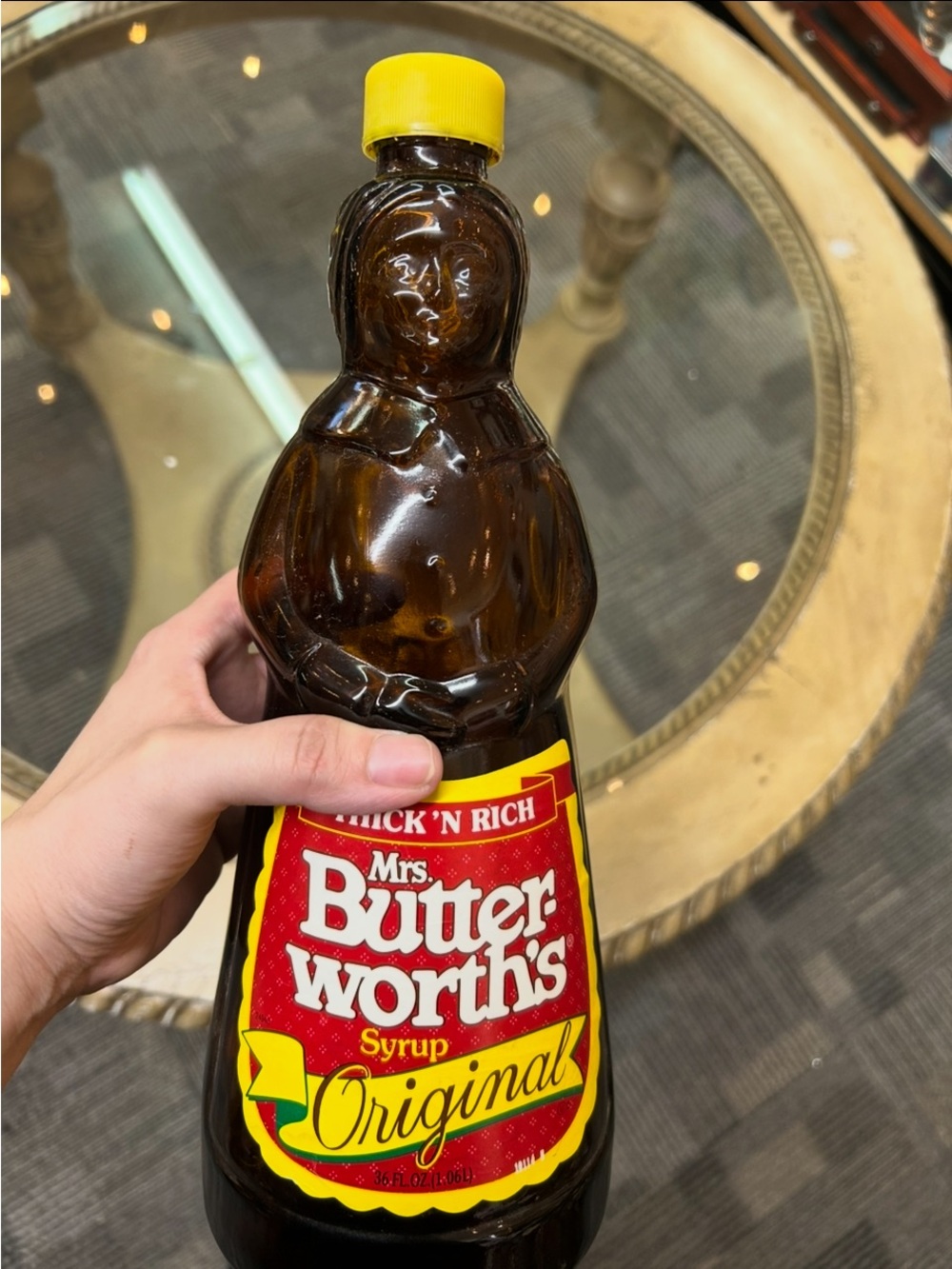 Vintage Original Syrup - Yellow Bottle glass bottle - Picture 2 of 5